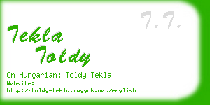 tekla toldy business card